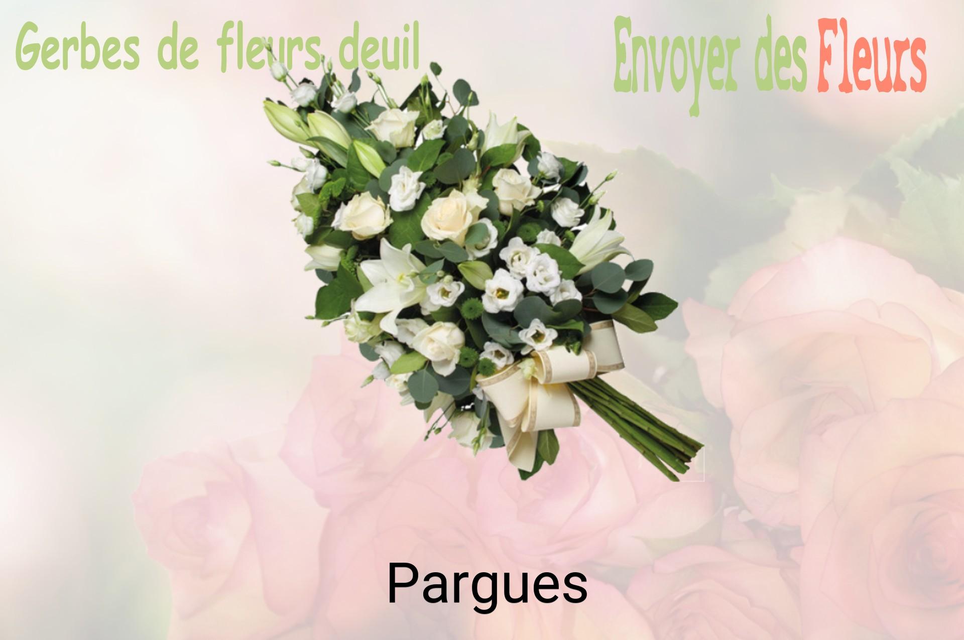 Gerbe de fleurs de deuil livrée à Pargues